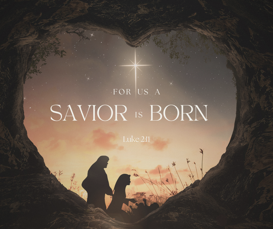 Beige and Brown Minimalist Elegant Religious Christian Christmas Quote Facebook Post
